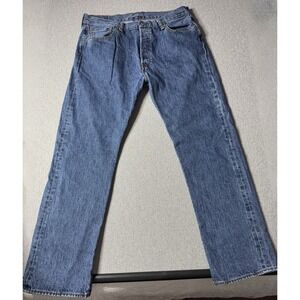 Levi's 501 Original Fit Jeans Men's 36x32 Straight Button Fly Medium Wash Cotton